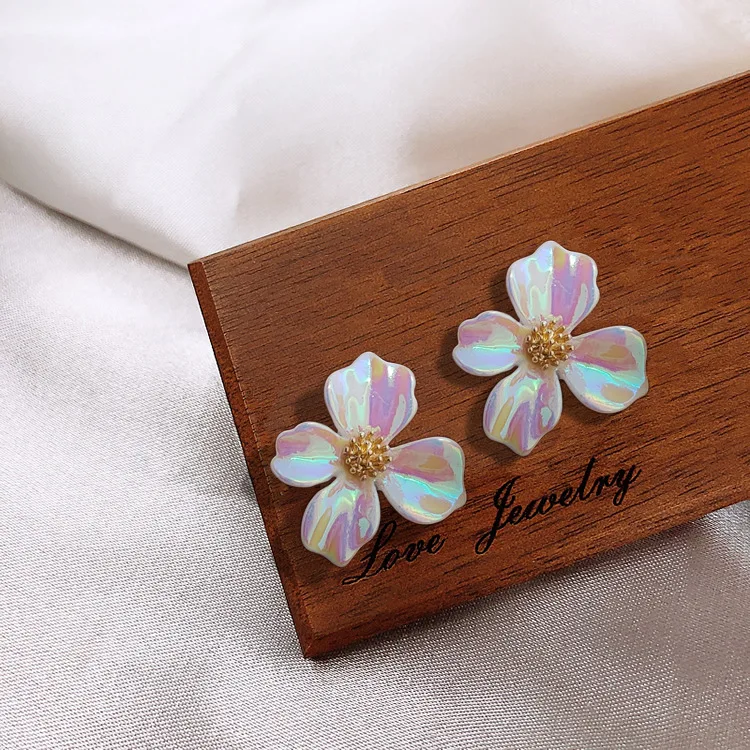 

Korea temperament dazzles colourful floret earring female
