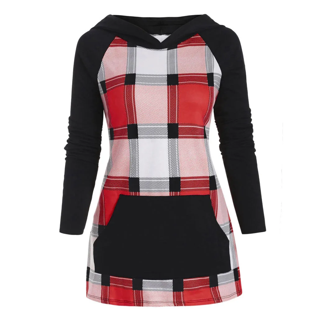 

China Manufacturer Custom Clothing Long Sleeve T-Shirt Pocket Casual T-Shirt Plaid Custom T-Shirt Dress, Picture