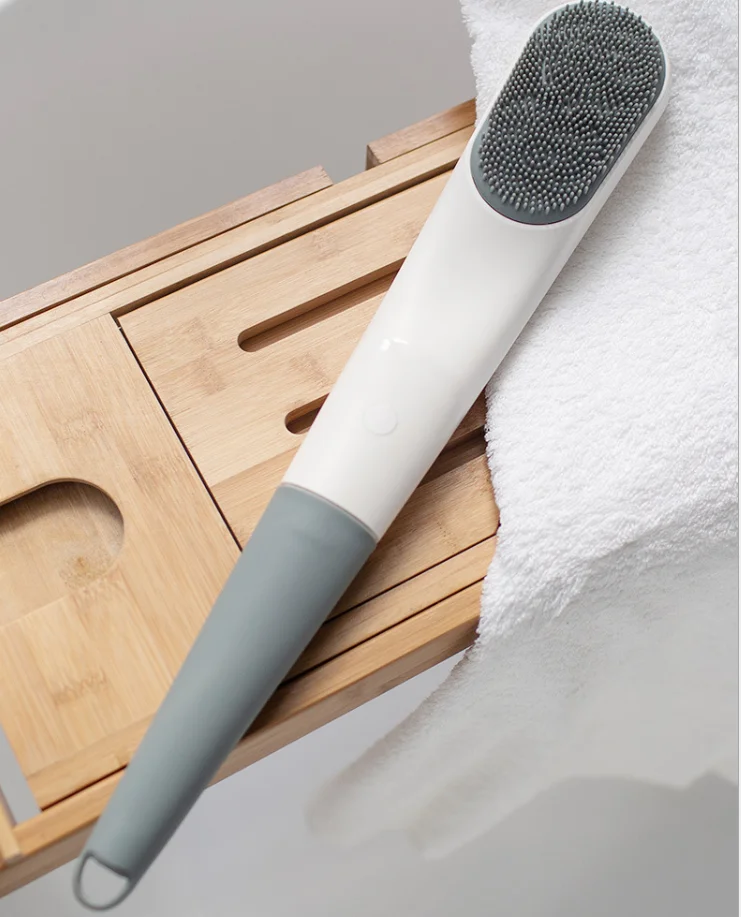 

New handheld cosmetic roll massage for bath spa electric shower brush, Gray and pink