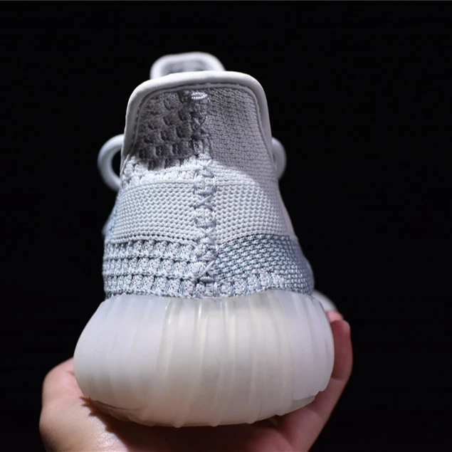 

with boxes original quality lightweight yezzy size 7 non reflective cloud white yezy blue casual sport 350 v2 shoe for men women