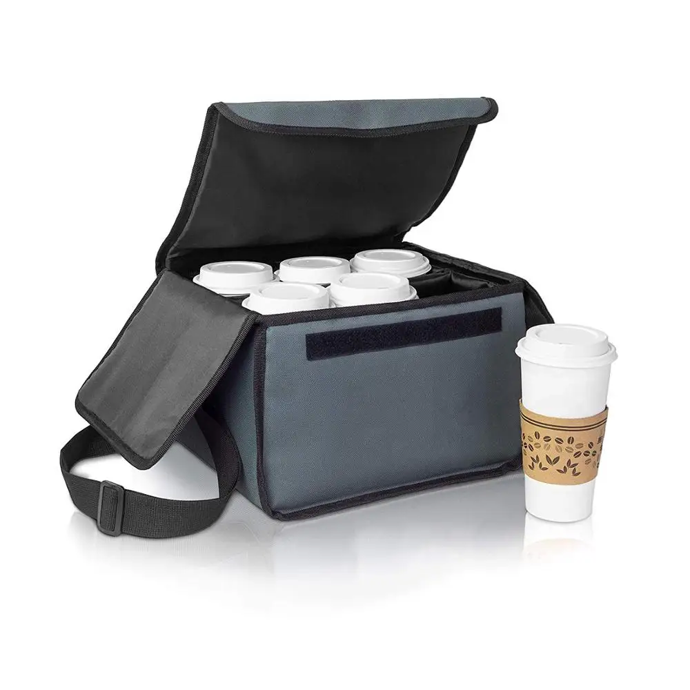 

2021 new arrival Food Delivery Bag Drink Carrier Insulated Coffee Cup women bags free delivery coffee delivery bag, Customized