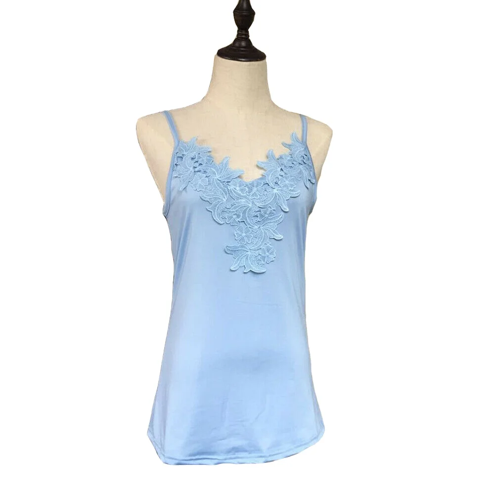 

The new v-neck embroidery is a hot seller sleeveless t-shirt, Picture showed