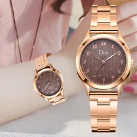 

Luxury Rose Gold Dress Wrist Watches For Women Simple Number Design Bracelet Quartz Clock relogio feminino reloj mujer