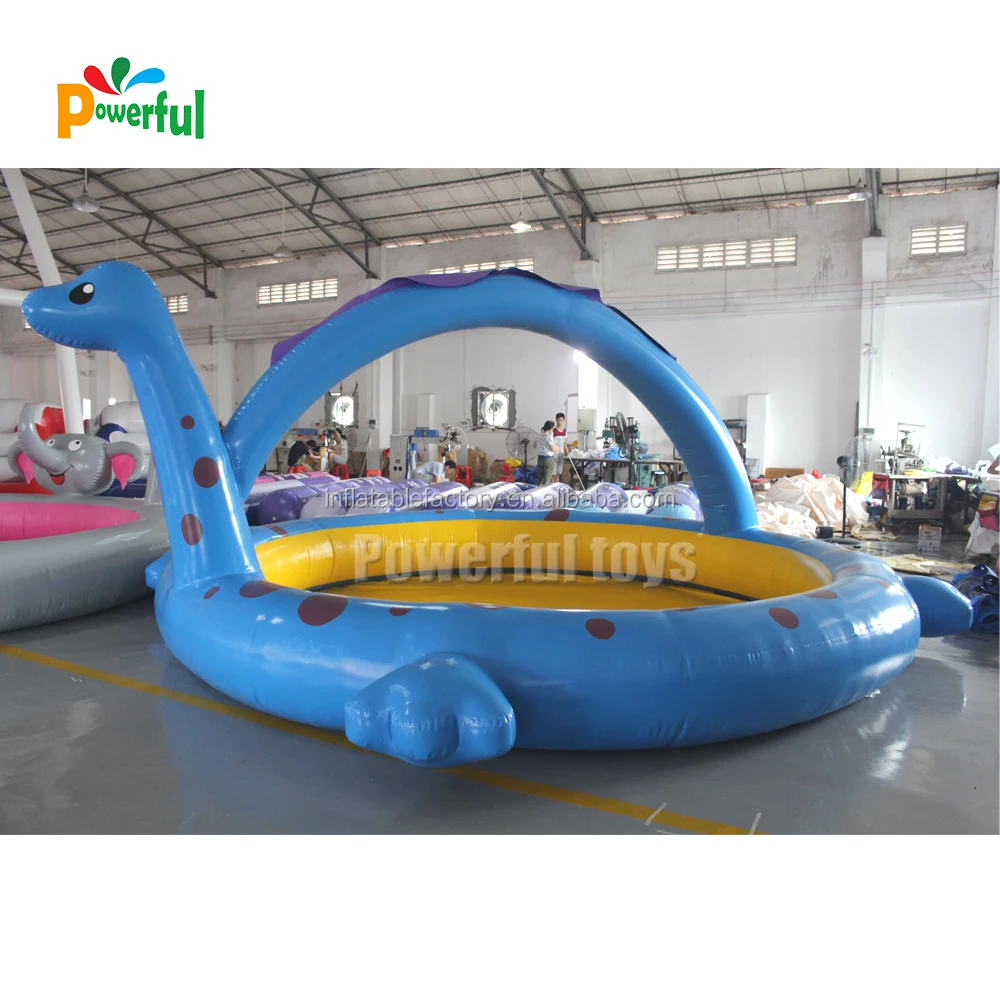 The inflatable dinosaur pool float outdoor kids swimming pool