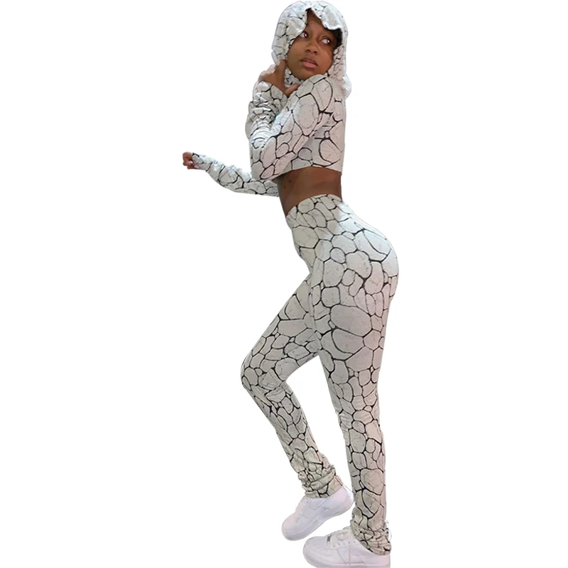 

2020 Amazon best seller women two piece pants set printed women hoodie two piece set two piece set women clothing, Solid