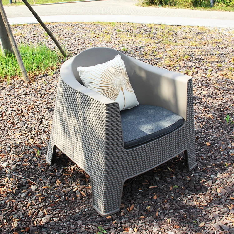 
Hotel Patio Lounge Set Plastic Rattan Garden Outdoor Furniture Sofa 