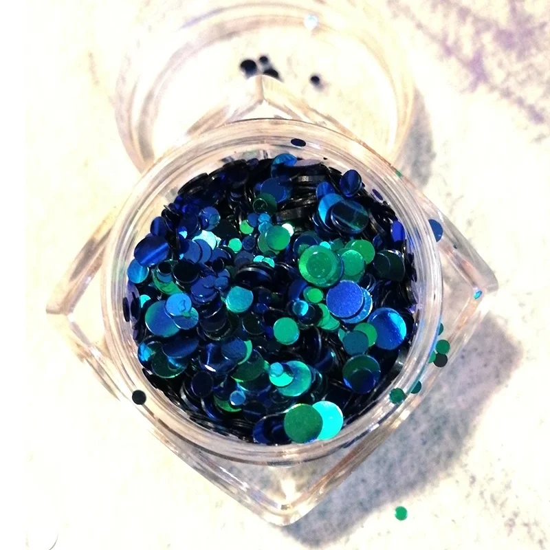 

Newest 2021 Nail Art Corrina Beauty chameleon nail sequin glitter nail powder cameleon flake round glitter