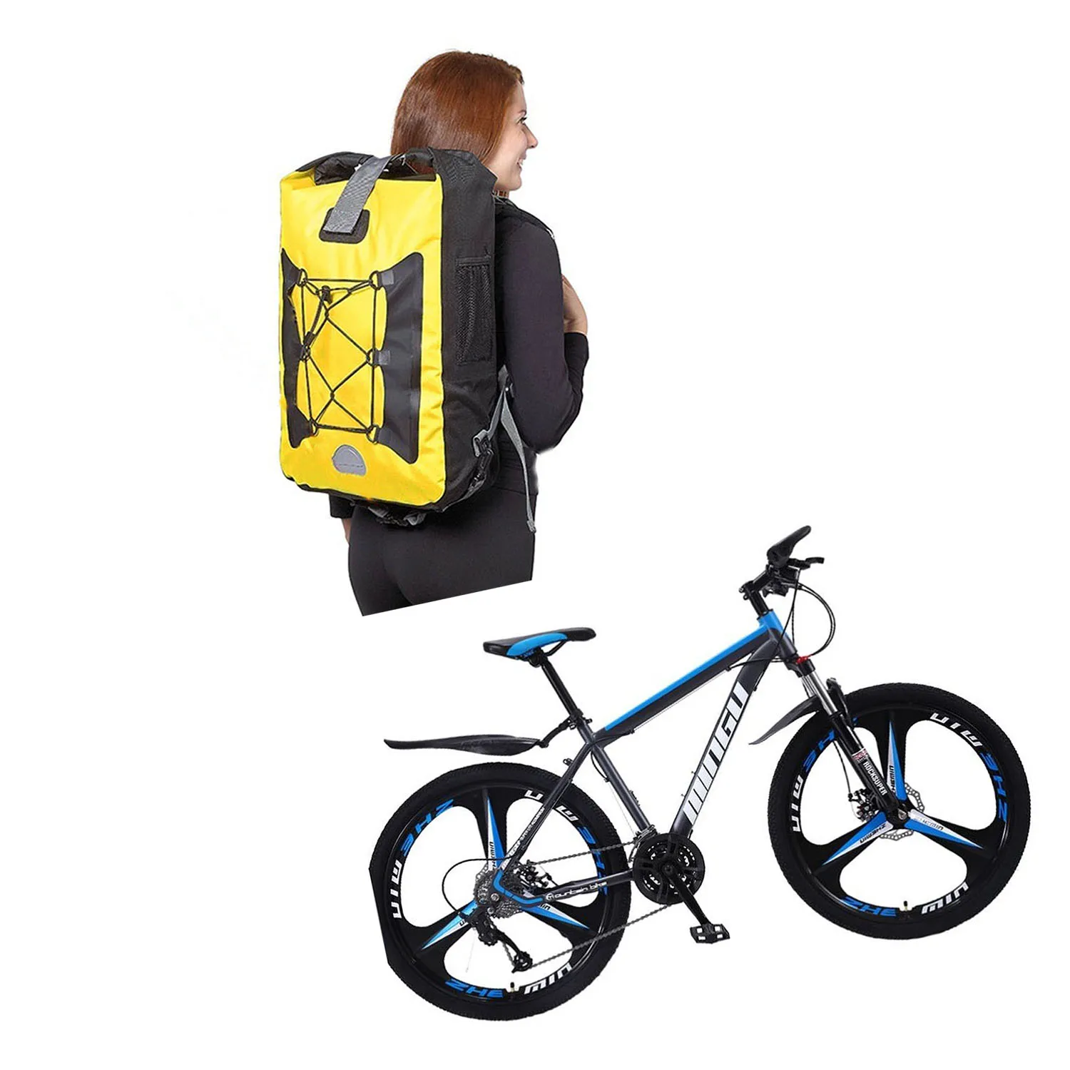 

Waterproof bicycle delivery backpack bike cycling back pack outdoor Hiking Running
