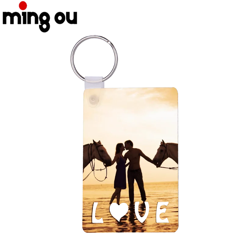 

LOVE Gift Key Chain Blank DIY Printing Sublimation MDF Wood Keychains For Decoration