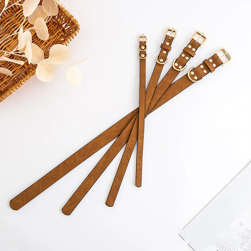 

Amazon cross-border Dog Collar Leather Pet Collar Personalized Pet Collar Custom