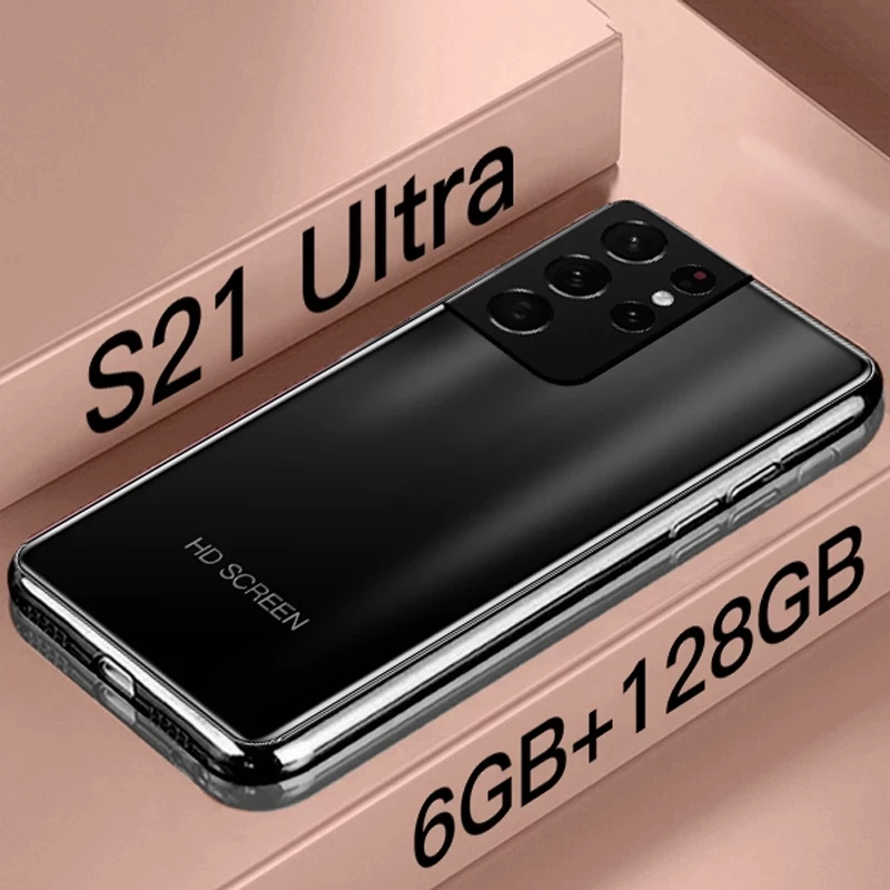 

2021New S21 Utra Smartphone 5000mAh Unlock 4G 5G 16MP+32MP 6GB+128GB Celulares Mobile Phones