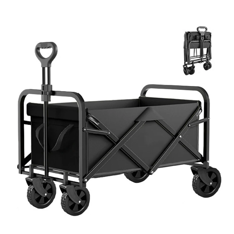 Multifunction Portable Outdoor Beach Camping Trolley Wagon Folding Cart With Wheels