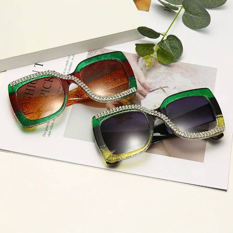 

Wholesale trendy Exaggerated irregularity Women sunglasses With brick