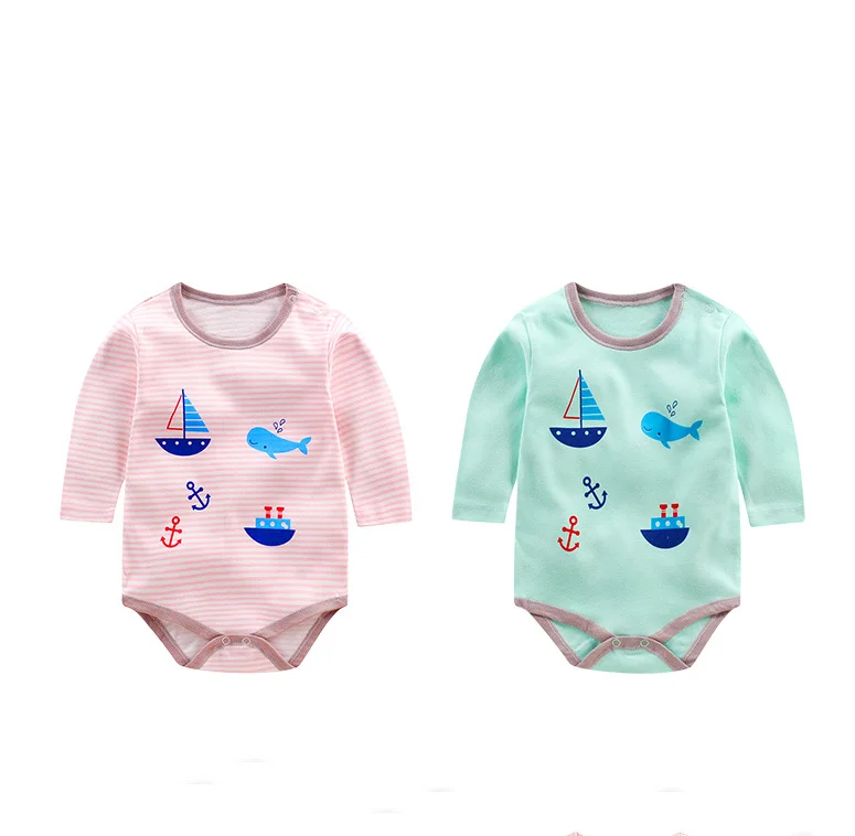 

Accept Small Quantity Natural Cotton Onesie Ribbed Long Sleeve Solid Baby Romper