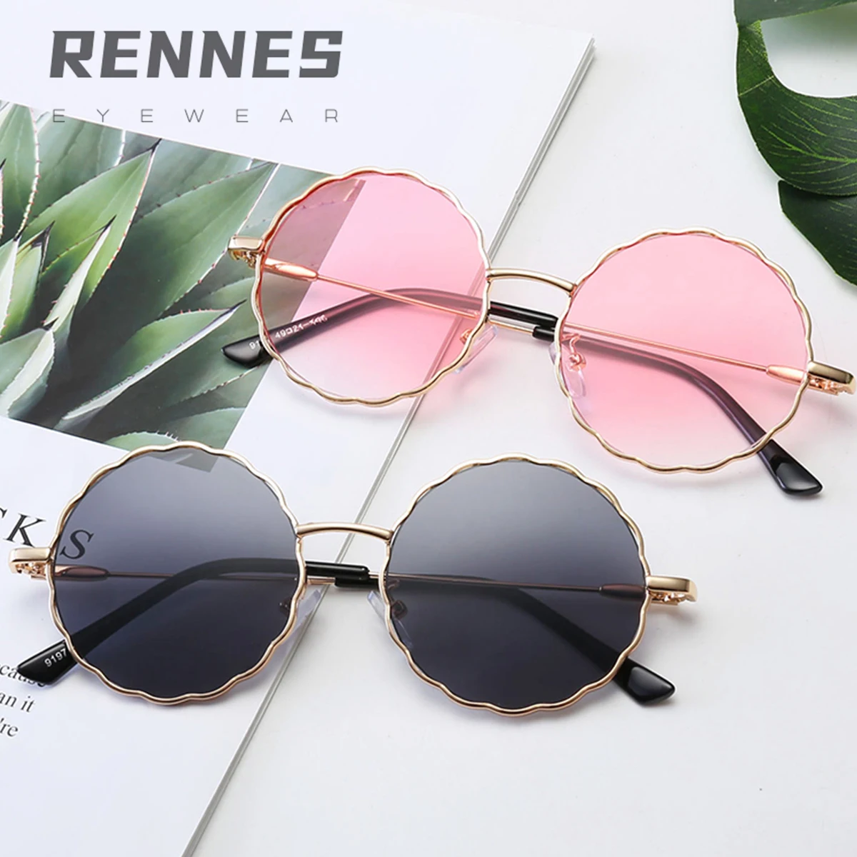 

Rennes 2021 new round sunglasses retro trendy men's hip-hop internet Hong Kong wind ocean sunglasses women