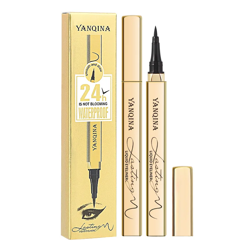 

Factory Wholesale Small Gold Eyeliner Tubes Waterproof Sweat Proof No Smudging No Fading Eyeliner Liquid
