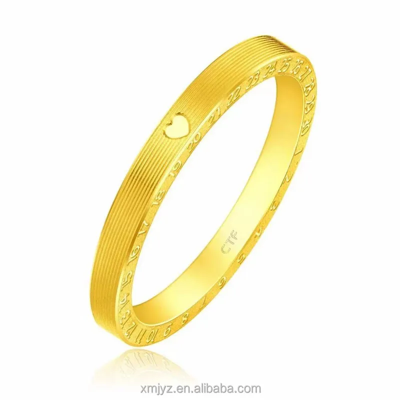 

Alluvial Gold Jewelry Love Ring Brass Gold-Plated Jewelry Internet Celebrity Live Clock Bracelet Accessories Wholesale