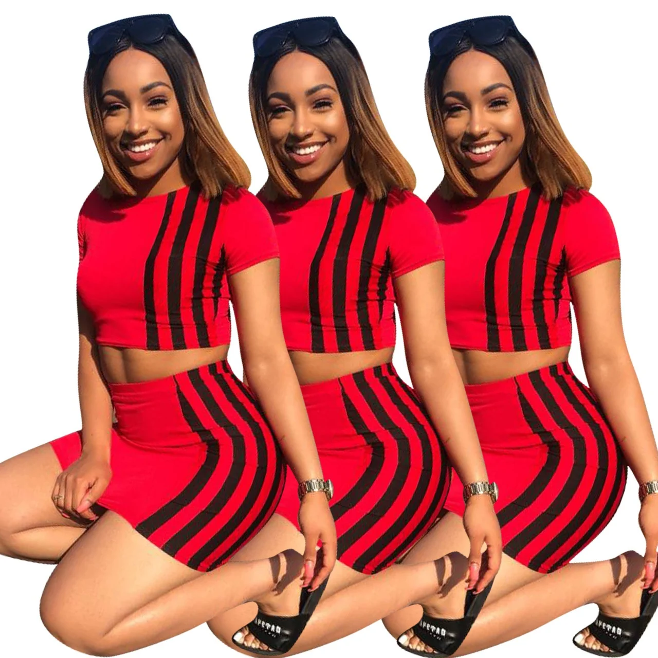 

Popular And Trending Women'S Clothing Fashion Print Leisure Sports Two Piece Suit