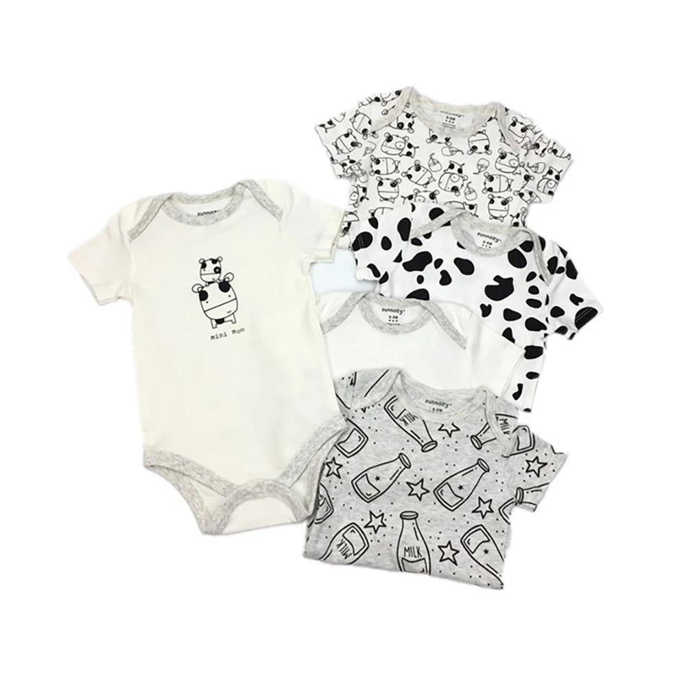 

Newborn baby 5-piece set cotton short-sleeved crawling suit kids summer baby boy baby girl romper set