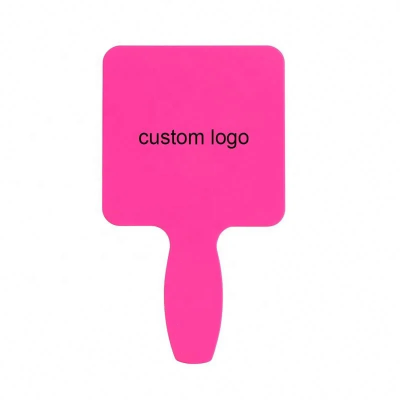 

Custom Personalized Portable Plastic Frame Vainity Makeup Hand Mirror for Women