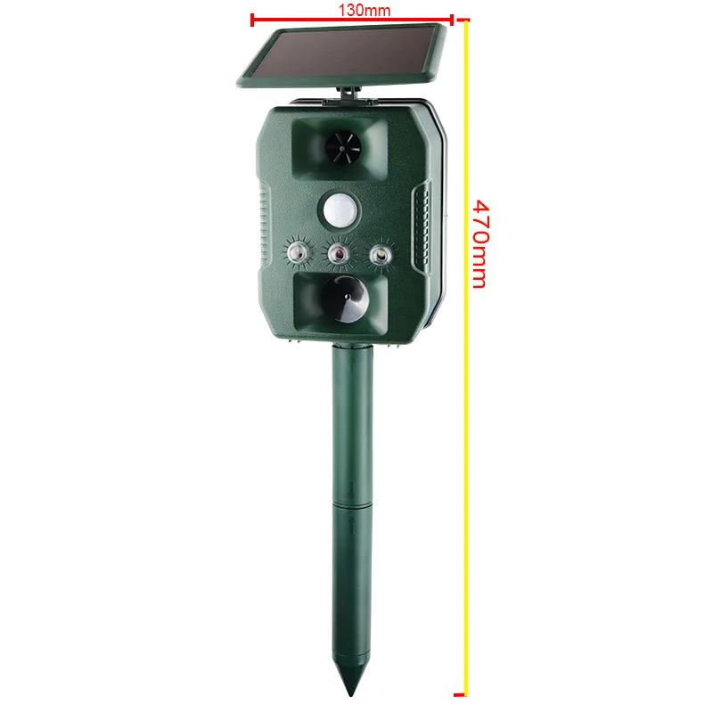 

2020 Ultrasonic Animal Intimidator Garden Solar Sensor Bird Repellent