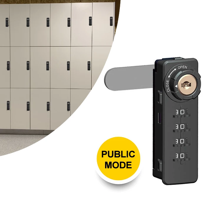 

Plastic Black 4 Digits Public Mode Mechanical Master Key 4 Digits Password combination cabinet cam lock
