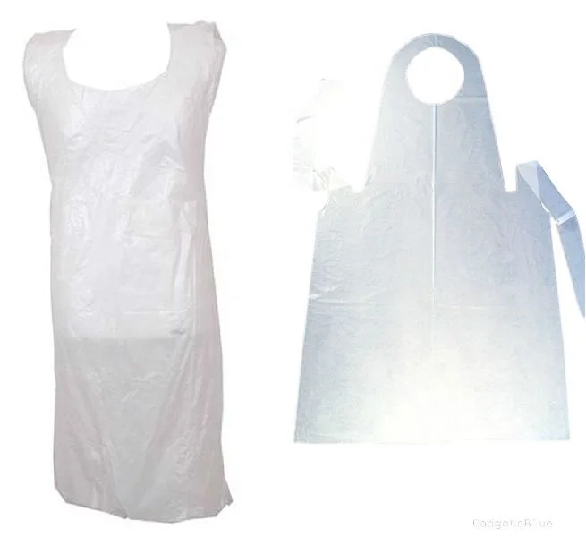 
Greatcare medical disposable supplies bulk White Polyethylene Waterproof Poly PE CPE Aprons for Cooking Serving Painting Dishwa 
