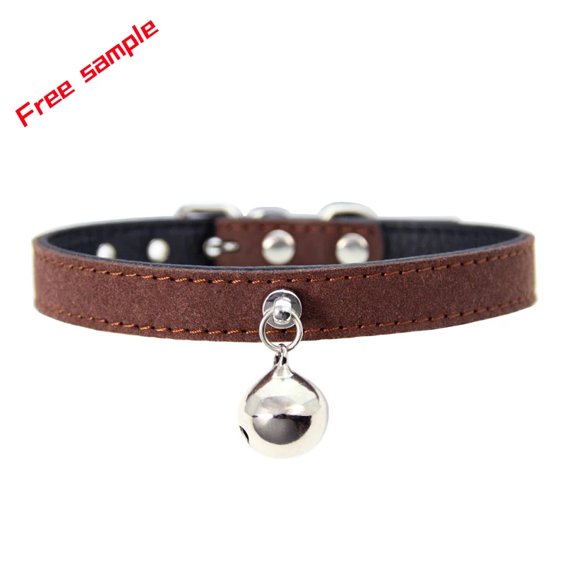 

2021 Pet Accessories Wholesale with Bell Luxury Leather Dogs Collar Cat Pet Collars