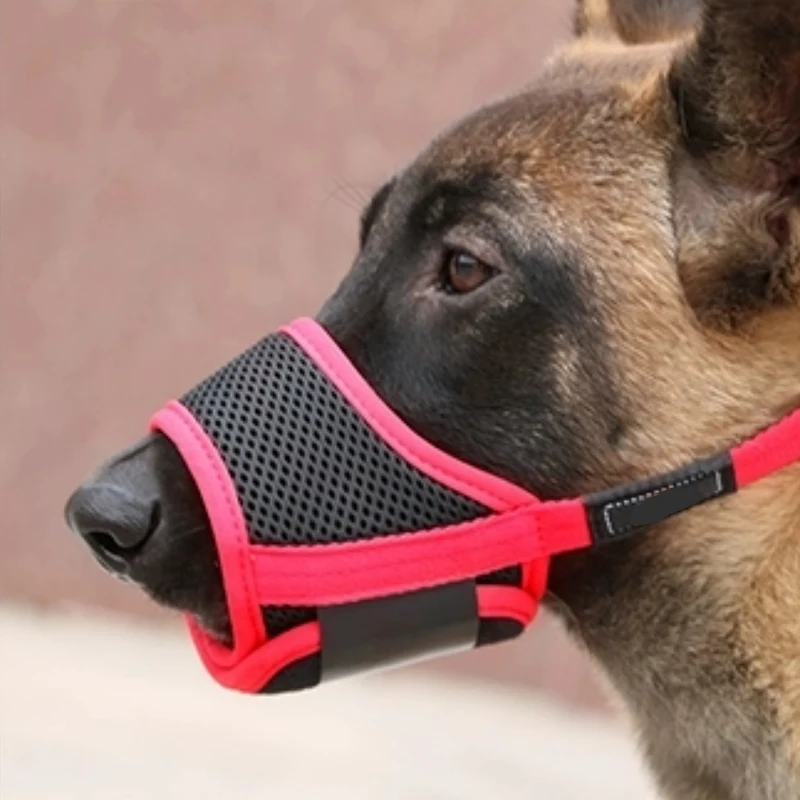 

Wholesale Custom Pet Dog Nylon Adjustable Mesh Breathable Anti-Bites Pet Safe Prevent Noises Muzzle For Dogs, Picture shows