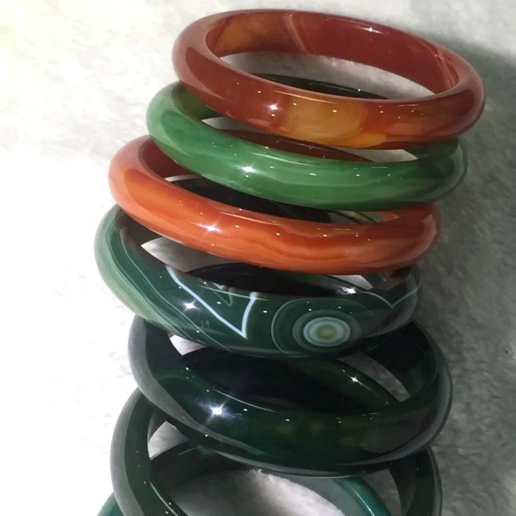 

Jialin wholesale Chinese jade high polished original natural real red green black jade bracelet bangles