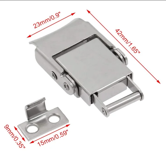 

Sample Free Stainless Steel Toggle Latch Easy Operation Steel Stamping Truck Paddle Lock Handle Spring Latch for Cabinet