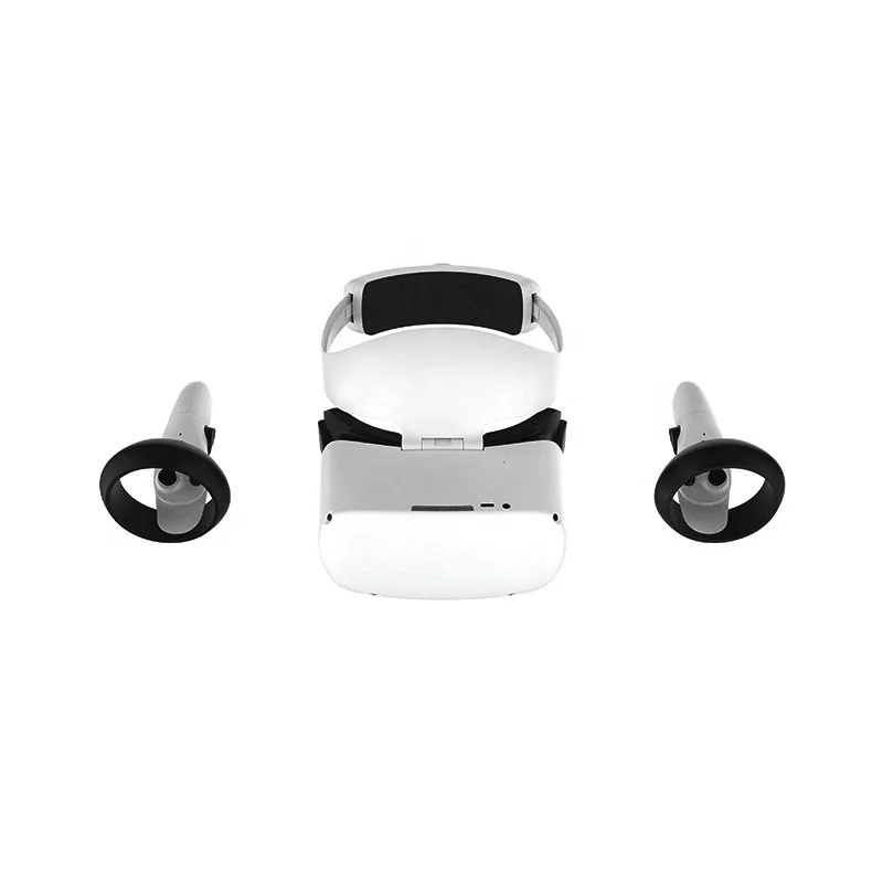 

V60 2022 OEM Custom Logo Screen 5.5 inches VR Headsets VR Game 3D VR Glasses With Remote Controller, Black+white