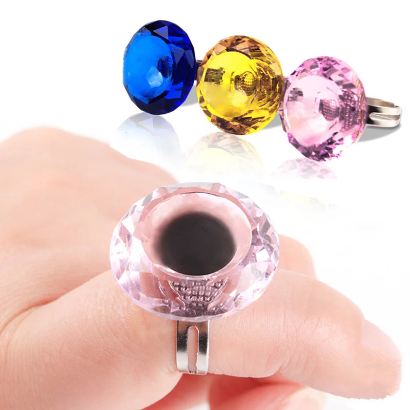 

Color crystal ring adjustable eyelash glue holder ring apron glue eyelash extension tray holder makeup tools and accessories
