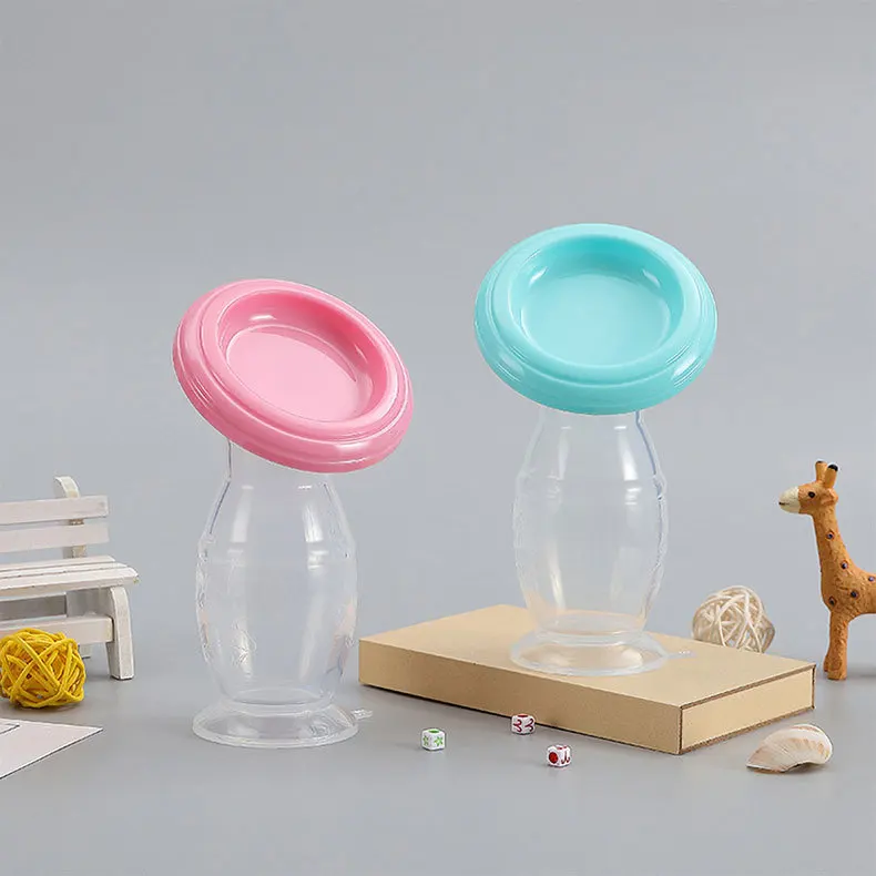 

wholesale 100ml suction manual milk silicone breast pump, Transparent