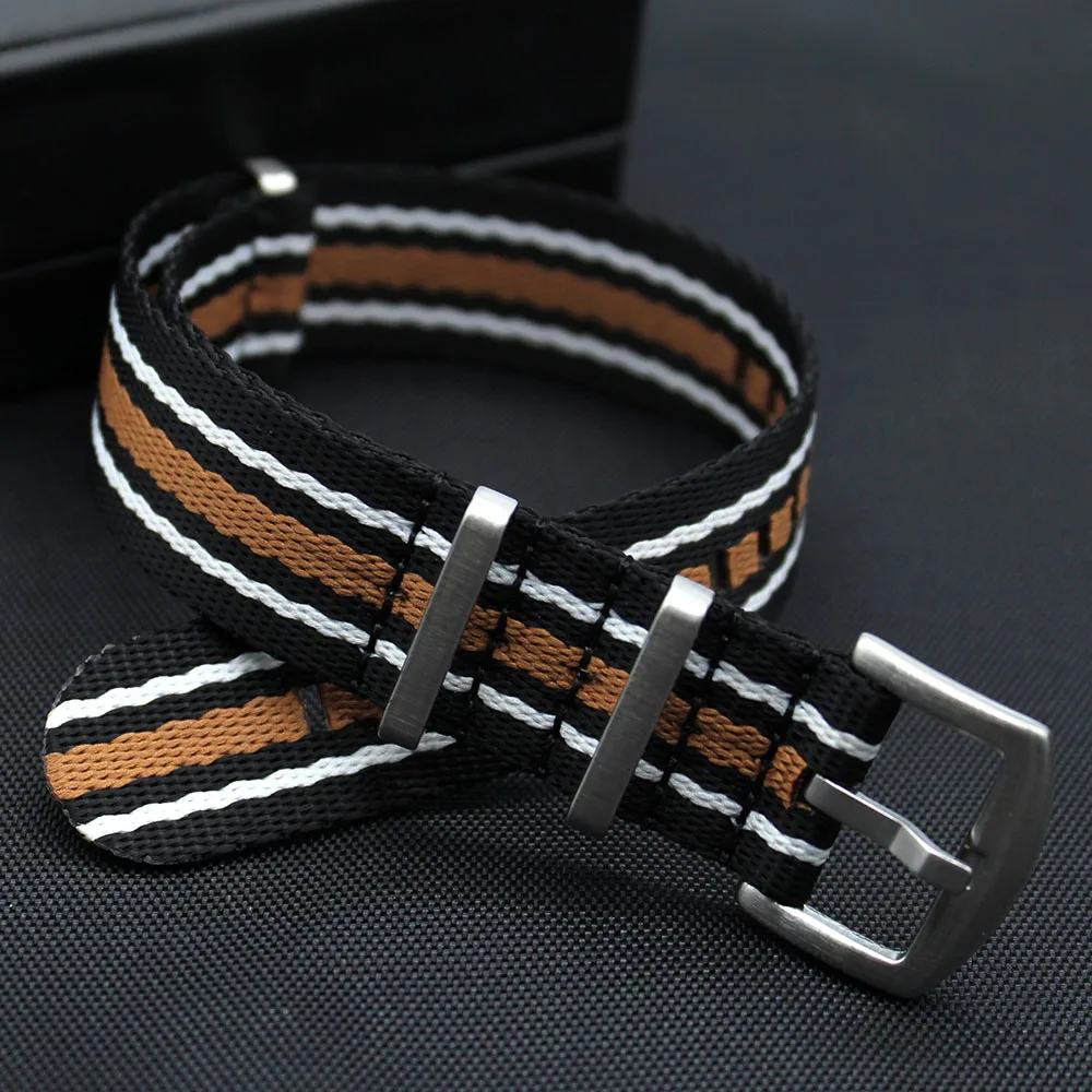

Hotsale Colors Herringbone Wrist Bracelet 22mm Nylon Watchband Seatbelt Nato Strap