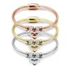 2019 High quality Zircon heart 316L stainless steel bracelet jewelry