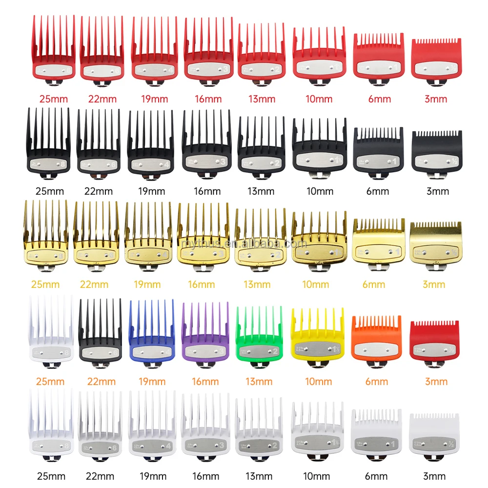 

8pcs/set Blue Haircut Accessories Guide Comb Universal Replacement Hair Cutting Clipper Limit Comb