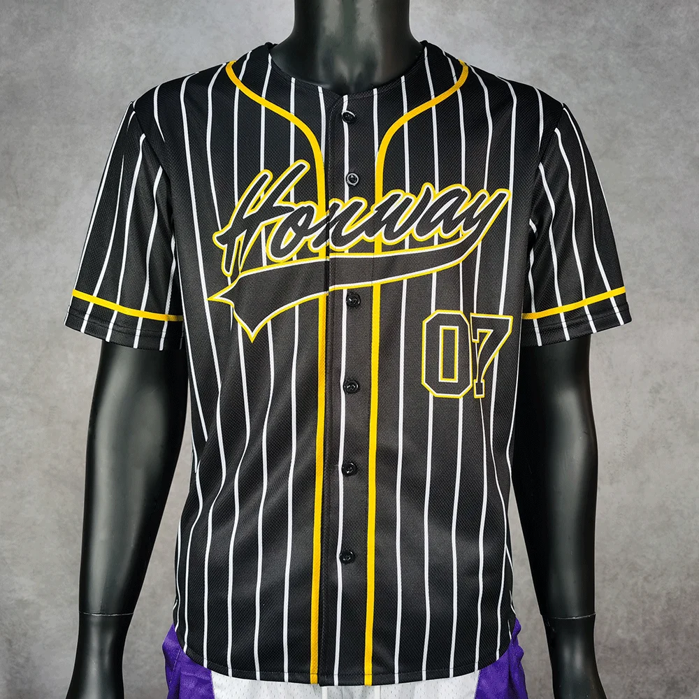 

High-quality customized competition leisure custom sublimation print baseball jersey