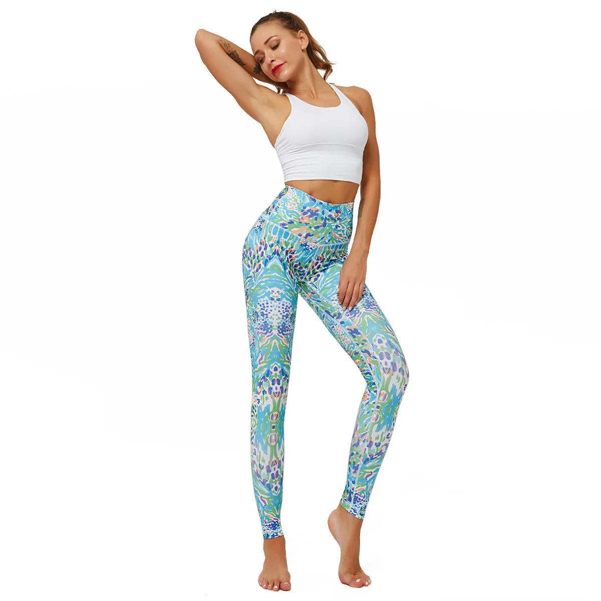 

Digital Print Leggings high waist fitness exercise Yoga Pants for women