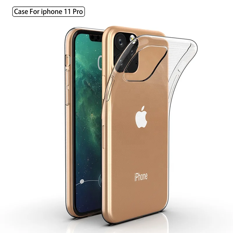 

For iPhone 11 pro case clear soft TPU transparent bumper Cell phone case For iPhone 11pro, Multi-color, can be customized