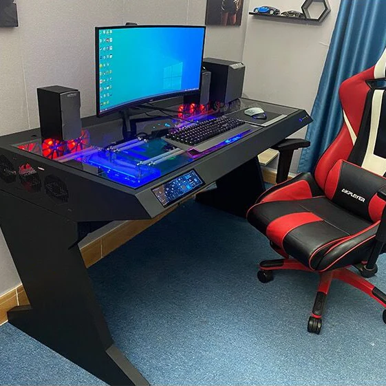 

NEW DIY 2 in 1 geme Computer Cases desk Steel Atx Computer Horizontal ATX PC Case table