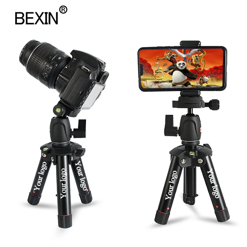 

Travel handheld flexible desk phone holder support ball head mini table tripod with bundle bag for iphone smartphone dslr camera