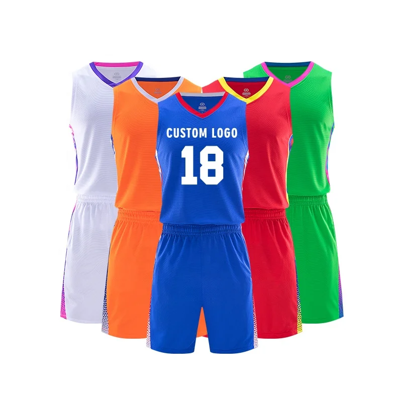 

Latest Logo Design Custom Design Sublimation Sportswear Basketball Jerseys Set, White,red,blue,orange,green