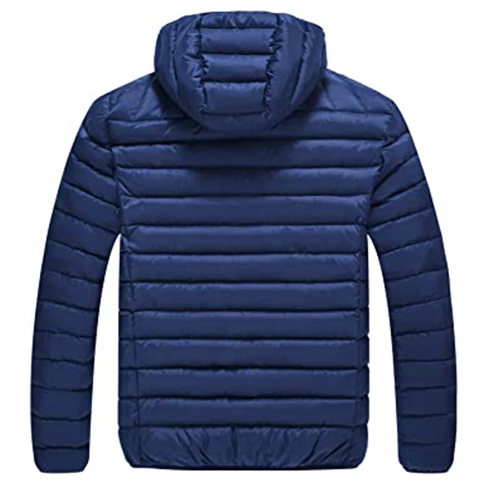Puffer Jackets For Men Navy Blue Color Full Padded Design Its Nice
