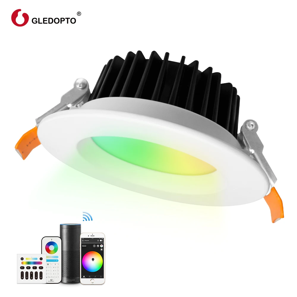 Living room flat type dimmable 6W, 9W, 12W rgb cct led downlight surface mounted