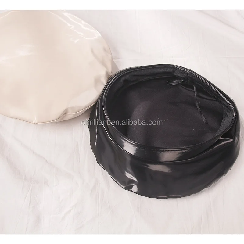 French Leather Beret Hat