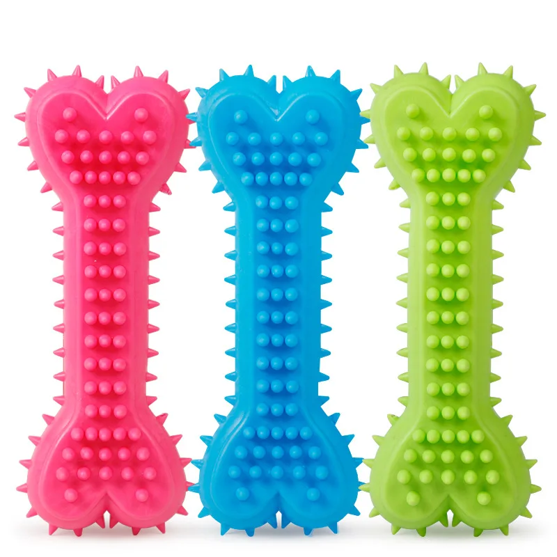 

TPR Pet Toys Grinding and Cleaning Teeth with Thorn Bone Toy Dog Chewing Soft Rubber Heart Shaped Grinding Toys Wholesale