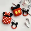 Cute Carton Patterns Protective Cover For Apple Airpod Wireless Earphone Anti-fall Silicone Cover Case With Buckle