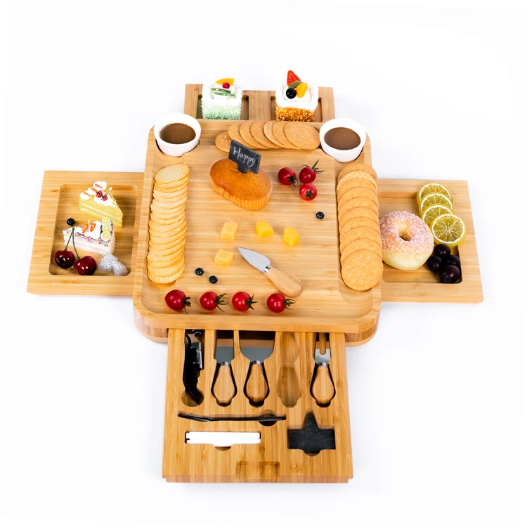 

Eco Friendly Hot Product wholesale Serving Meat and Cheese Cutting Board for Wine Cheese Meat