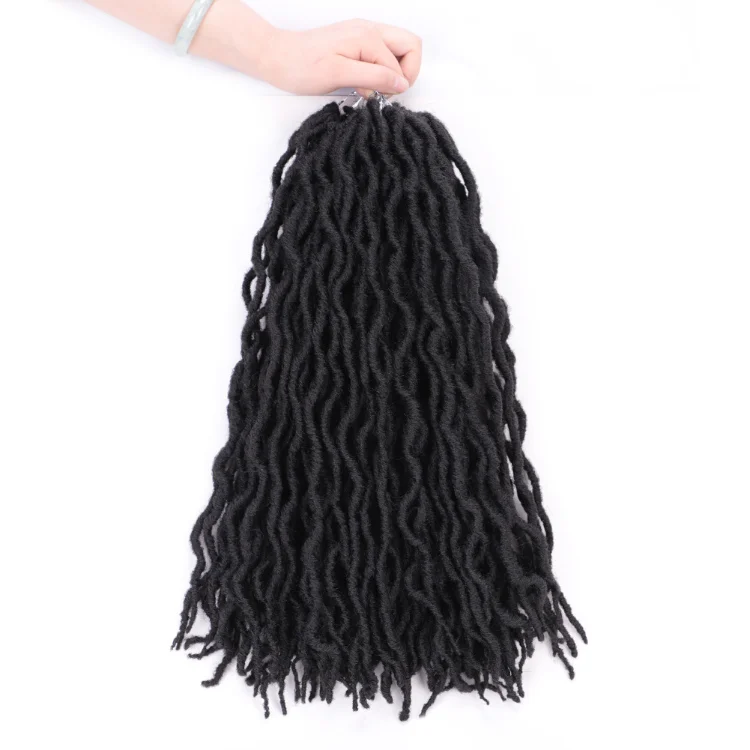 

Nu Locs Crochet Hair 18 Inch Goddess Faux Locs Crochet Braids Hair Extensions Synthetic Braiding Hair